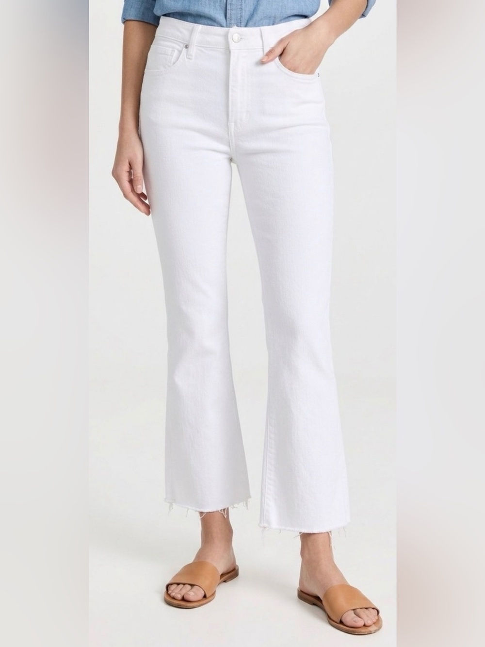 Frank & Eileen sz 27 Killian White High-Rise Flare Jeans Leg great condition